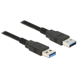 Delock 85060 1m 3.0 fekete USB kábel