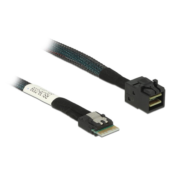 Delock 85081 0,5m Slim SAS SFF-8654 4i > Mini SAS HD SFF-8643 kábel