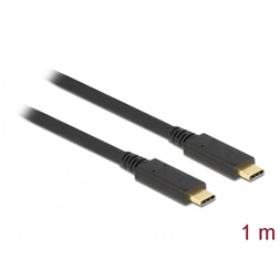 Delock 85531 1m USB-C 3.1 10Gbps fekete adat- és töltőkábel