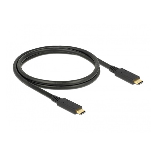 Delock 85531 1m USB-C 3.1 10Gbps fekete adat- és töltőkábel