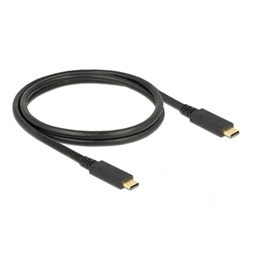 Delock 85531 1m USB-C 3.1 10Gbps fekete adat- és töltőkábel