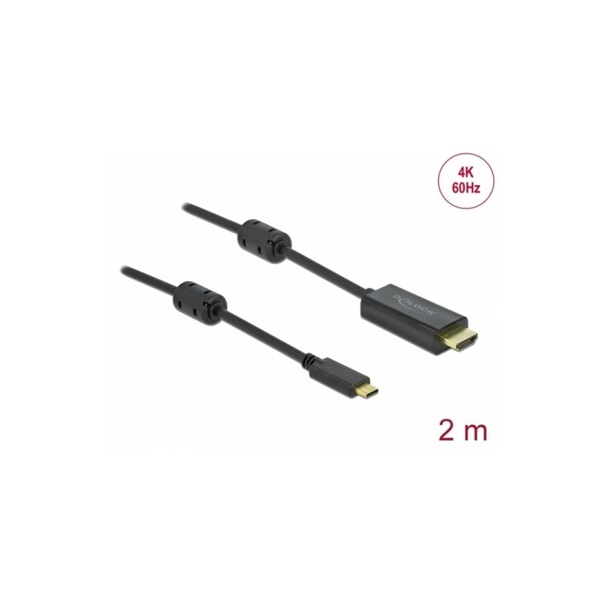 Delock 85970 2m USB-C - HDMI (DP Alt Mode) 4K 60Hz aktív kábel
