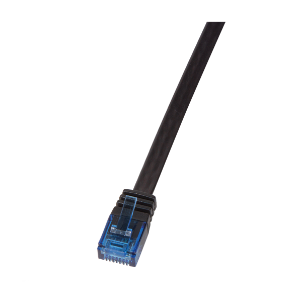 LogiLink CF2023U 0,5m fekete Cat6 U/UTP lapos patch kábel