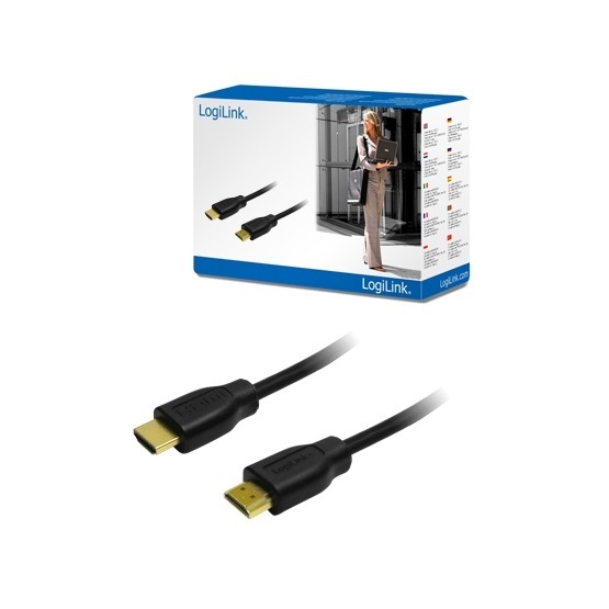 LogiLink CH0039 5m fekete 2x HDMI apa 1.4 kábel