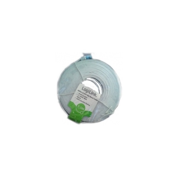 LogiLink CP0138 7,5m fehér Cat5e lapos patch kábel