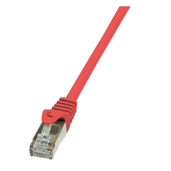 LogiLink CP1014S 0,25m piros Cat5e F/UTP patch kábel