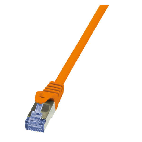 LogiLink CQ3028S 0,5m narancssárga Cat6A S/FTP lapos patch kábel