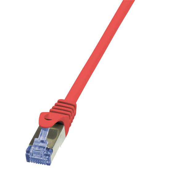LogiLink CQ3034S 1m piros Cat6A S/FTP lapos patch kábel