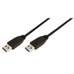 LogiLink CU0038 1m fekete USB 3.0 A - A kábel