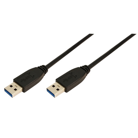 LogiLink CU0038 1m fekete USB 3.0 A - A kábel