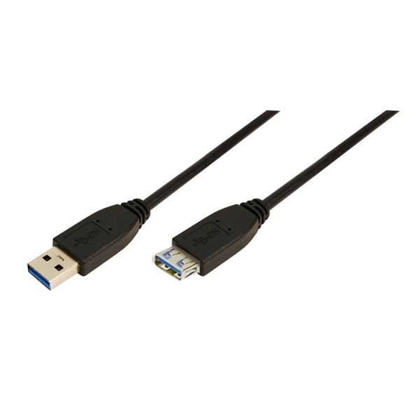 LogiLink CU0042 2m fekete USB 3.0 Type A>TypeA hosszabbító kábel