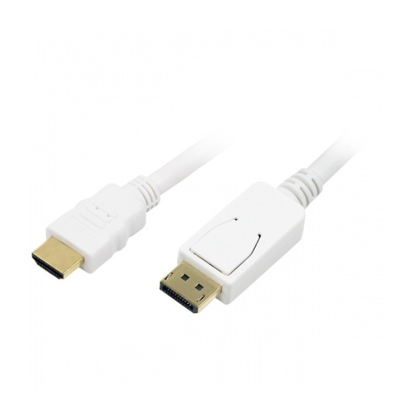 LogiLink CV0055 2m fehér DisplayPort - HDMI kábel