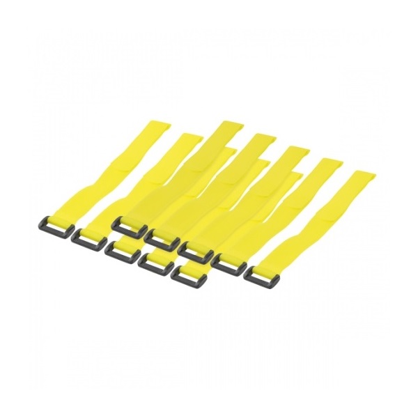 LogiLink KAB0015 10db/cs sárga Vezetékösszekötő szíj szett