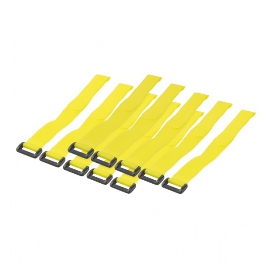LogiLink KAB0015 10db/cs sárga Vezetékösszekötő szíj szett