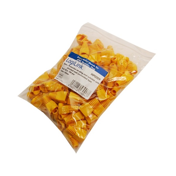 LogiLink MP0009 100db/cs sárga törésgátló moduláris csatlakozókhoz