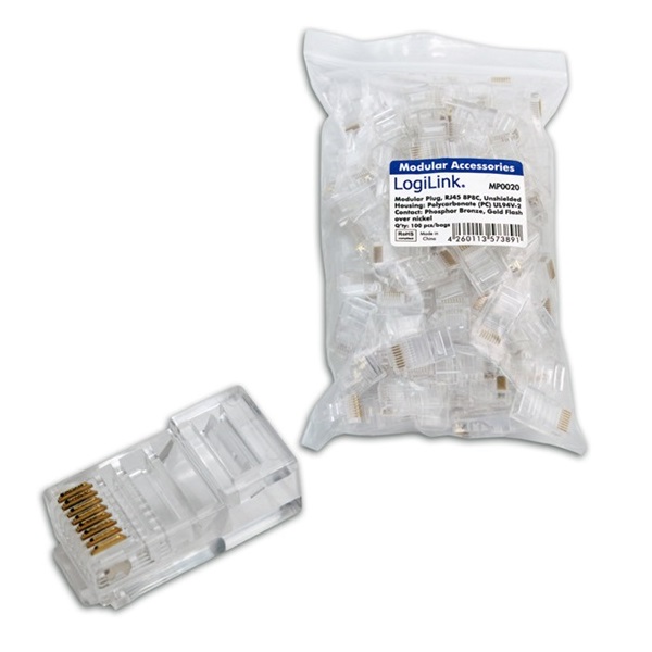 LogiLink MP0020 100db/cs RJ45 elemes csatlakozódugasz