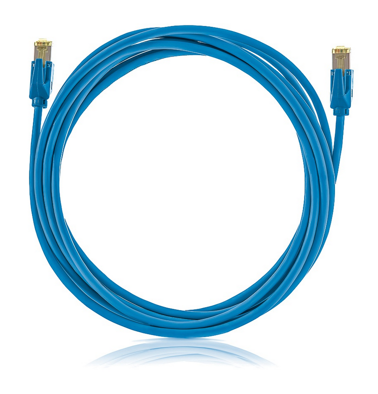 KE-Line Cat6A 10Gigabit STP Patch Kábel 0,5m kék