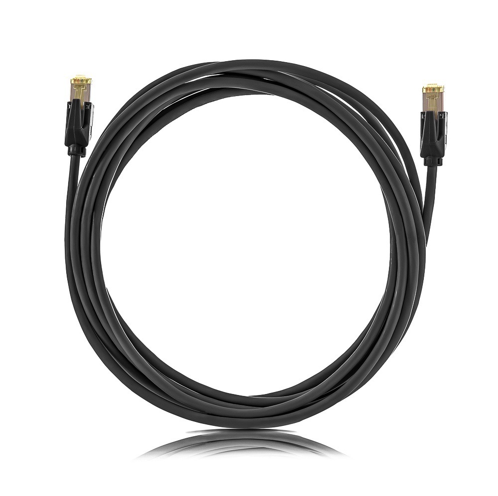 KE-Line Cat6A 10Gigabit STP LSOH Patch Kábel 1m fekete