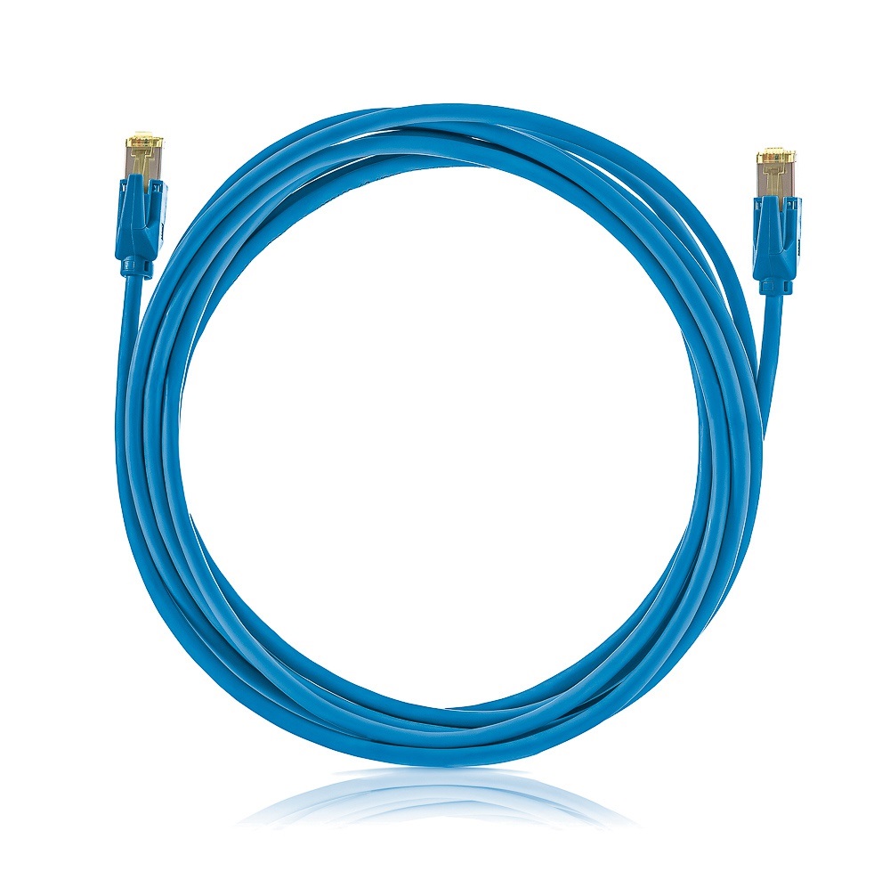 KE-Line Cat6A 10Gigabit STP LSOH Patch Kábel 1m kék
