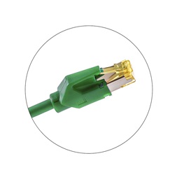 KE-Line Cat6A 10Gigabit STP LSOH Patch Kábel 1m zöld