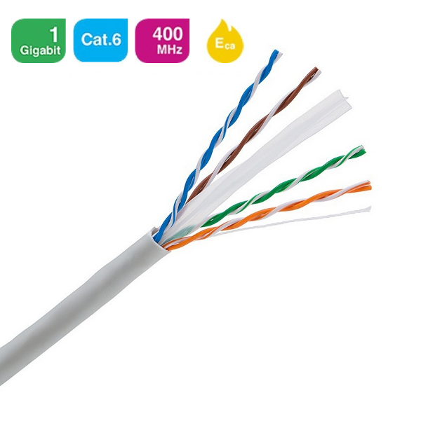 KE-Line Cat6 (U/UTP) 305m PVC árnyékolatlan fali kábel