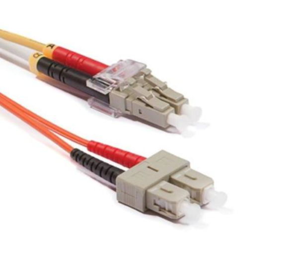 KE-Line Duplex multimódusú optikai patch kábel 50/125µm (OM2), 2xLC-2xSC, 2m