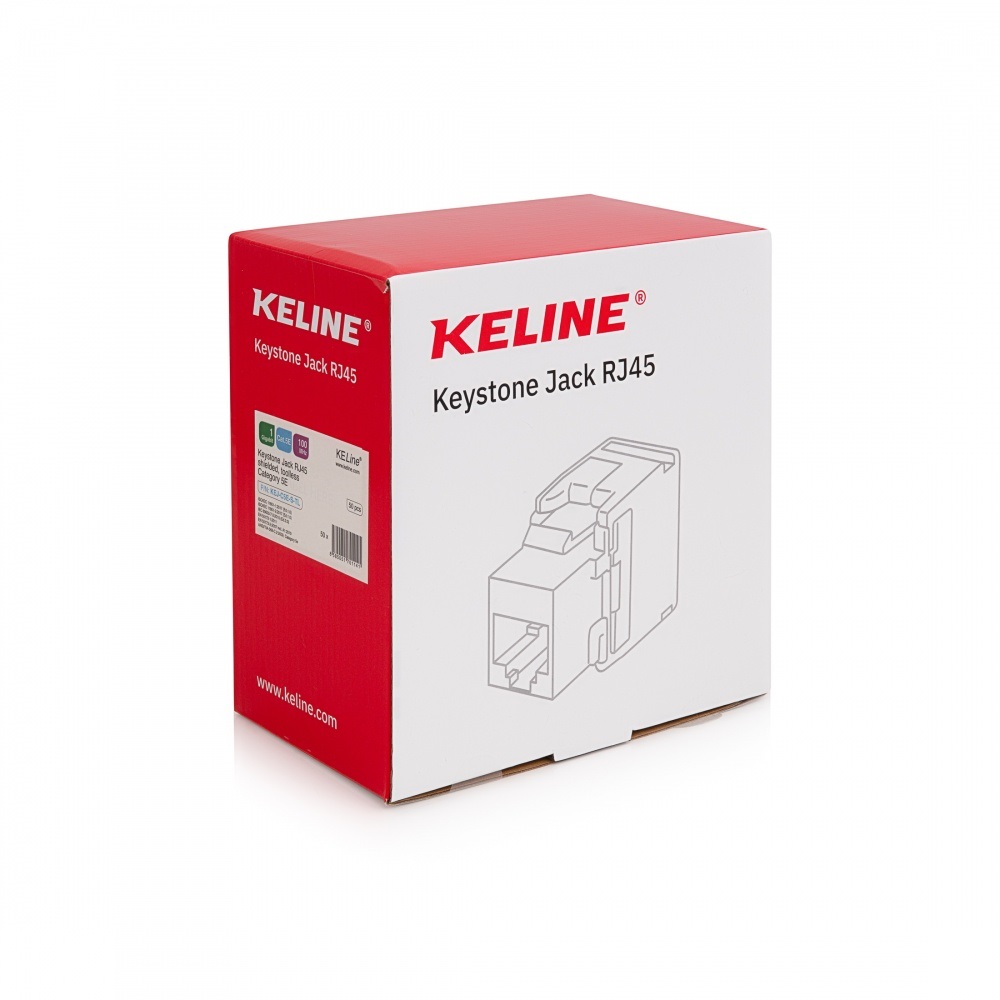 KE-Line KEJ-CEA-S-10G Cat6A 10Gigabit keystone jack RJ45 aljzat
