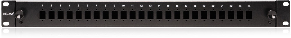 KE-Line RAB-FO-X47-SL Kihúzható patch panel, 1U, 24xSC, LC duplex, E2000 toldó számára