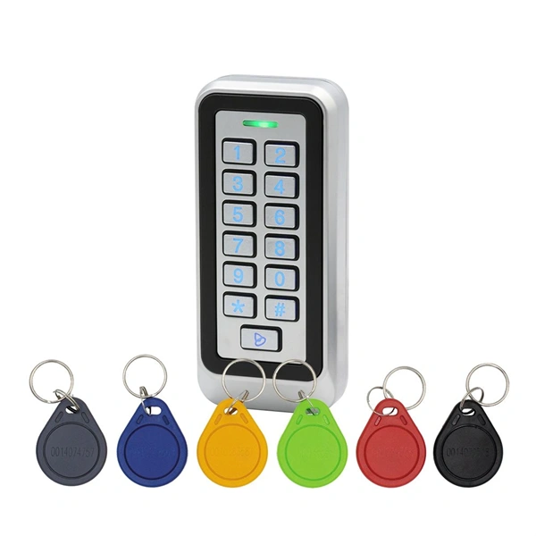 KIT-CON-M6.MF/13,56kHz MIFARE/vandálbiztos/nyomógombos/6db CON-TAG.MF-el/IP65/Kültéri/fém/RFID/2 relés olvasó és kódzár