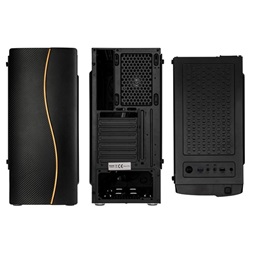 KOLINK Ház Inspire K5 RGB ATX, Tápegység Nélkül, Edzett üveg, fekete