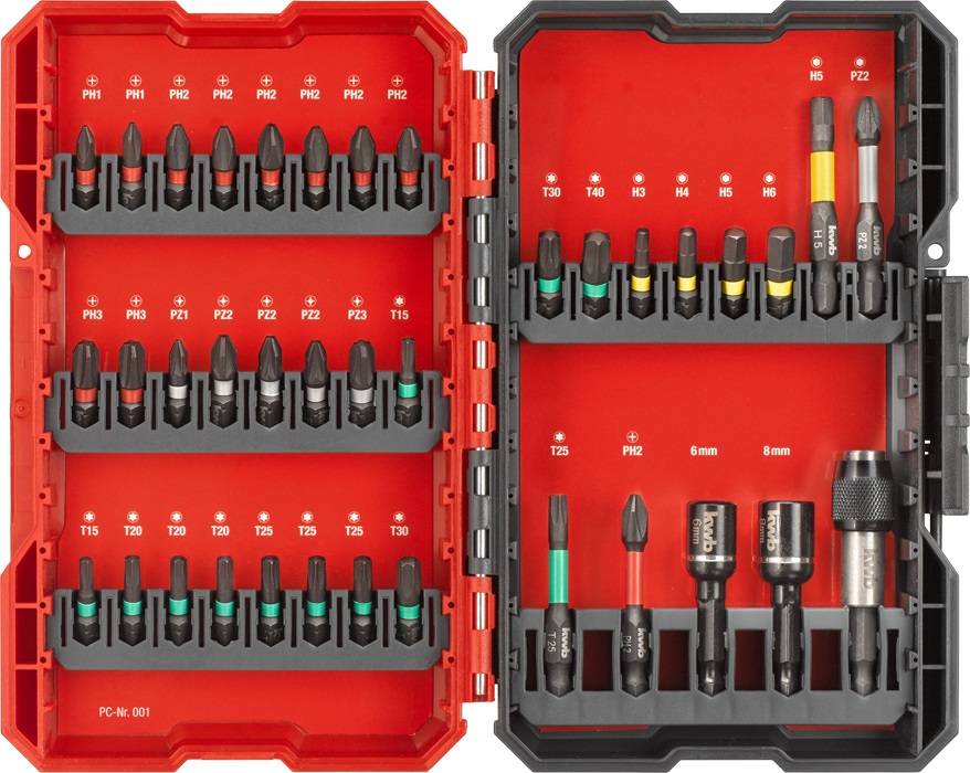KWB 49109000 PROFI IMPACT torziós 37 db-os bit készlet
