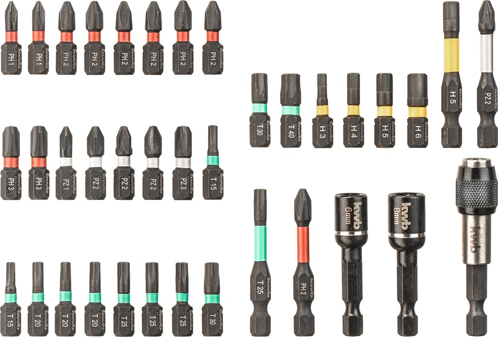 KWB 49109000 PROFI IMPACT torziós 37 db-os bit készlet