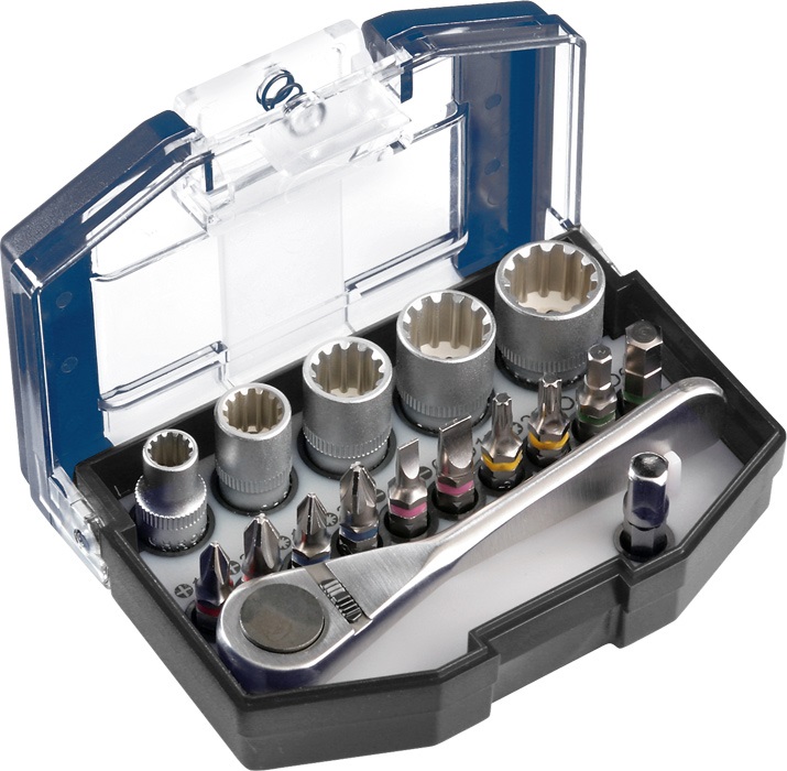 KWB 49118900 PROFI CrV acél TQ60 17 db-os bit és dugókulcs készlet