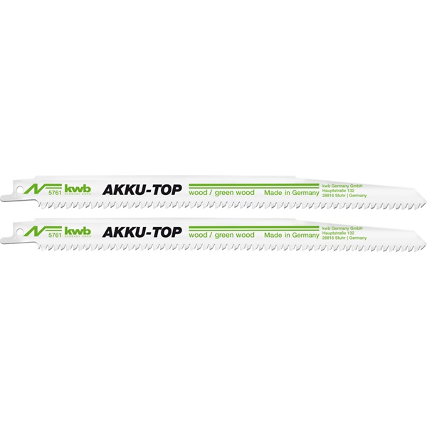 KWB 49576100 PREMIUM HCS AKKU TOP ENERGY SAVING 23%  2 db fog távolság: 4,2 mm   240/218 mm orrfűrészlap