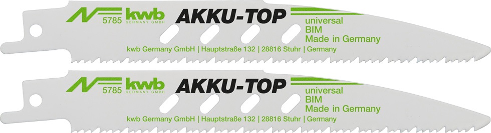 KWB 49578500 PREMIUM Bi-metal AKKU TOP ENERGY SAVING 23% db fog távolság: 2,5-1,8 mm 150/130 mm orrfűrészlap