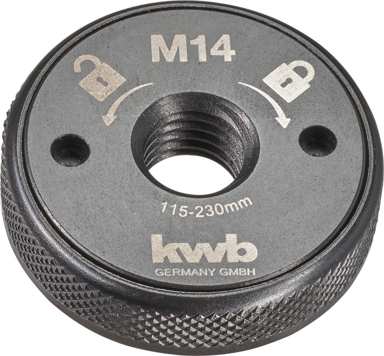 KWB 49717700 PROFI QUICK LOCK NUT 115 –230 MM gyorsrögzítő anya M14-es menettel