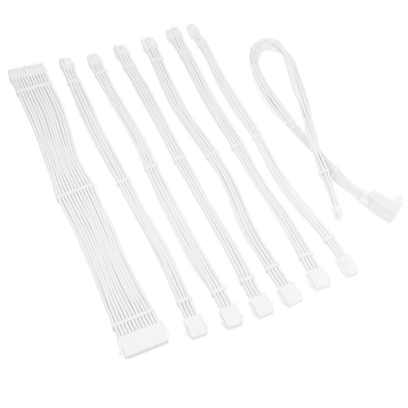 Kábel Kolink Core Pro fonott kábelhosszabbító kit 12V-2x6 Type 2 -  Brilliant White