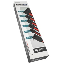 Kábel Kolink Core Pro fonott kábelhosszabbító kit 12V-2x6 Type 2 - Jet Black/Racing Red