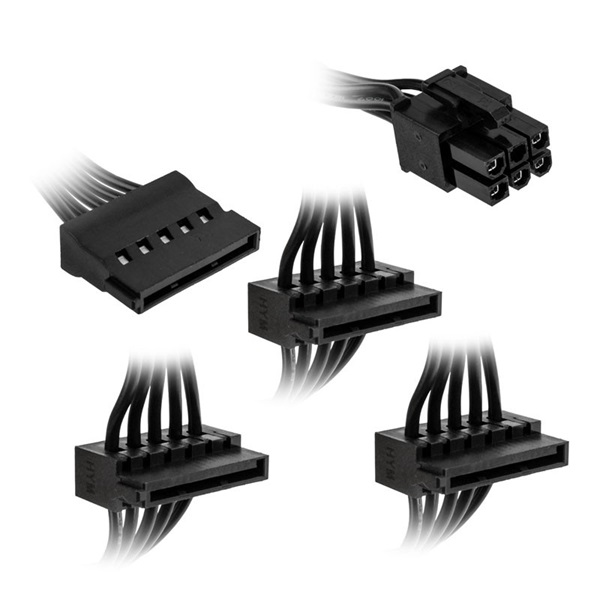 Kábel Kolink Regulator 3xSATA modular, 80cm, Fekete,