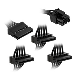 Kábel Kolink Regulator 3xSATA modular, 80cm, Fekete,