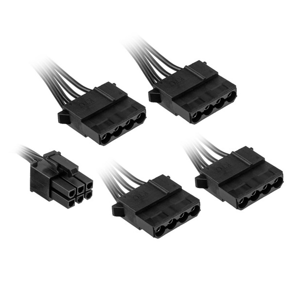 Kábel Kolink Regulator 4xMOLEX modular, 95cm, Fekete,