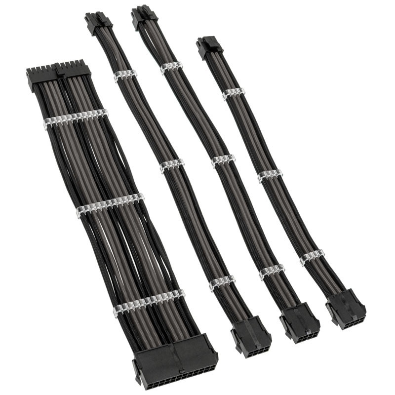 Kábel Modding Kolink Core Standard fonott hosszabbító kit -Jet Black/Gunmetal Grey