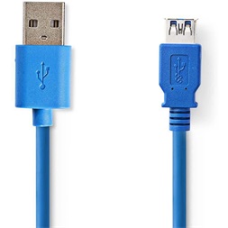 Kábel USB Hosszabbító Kolink USB 3.2 gen 1 A (Male) - A (Female) 2m kék