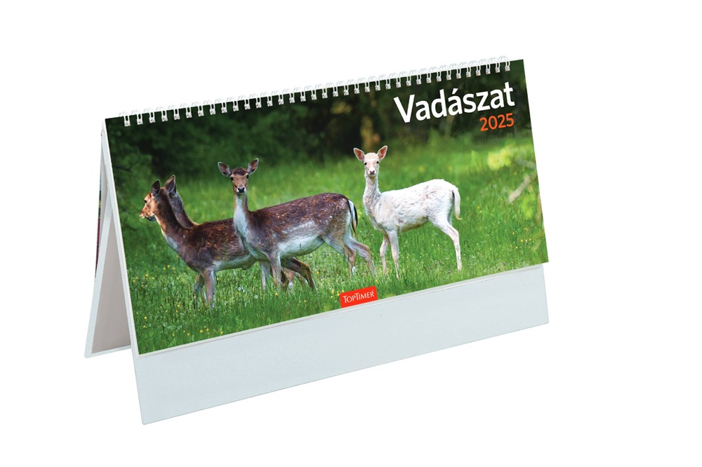 Kalendart 2025 T054 Vadászat álló papír asztali naptár