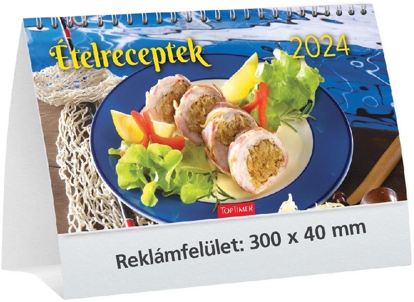 Kalendart 2025 T058 Ételreceptek álló asztali naptár