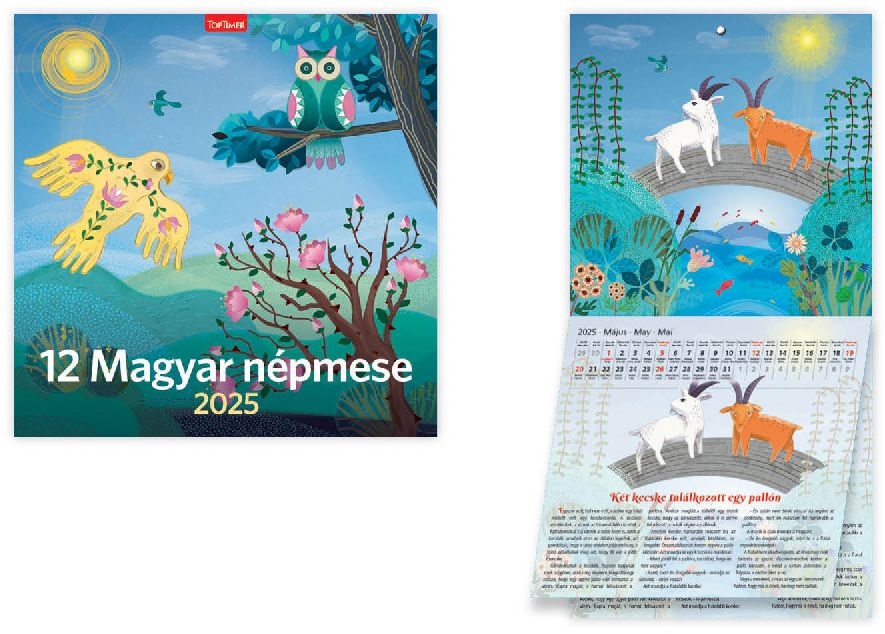 Kalendart 2025 T098 12 magyar népmese falinaptár