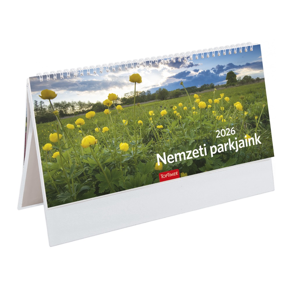 Kalendart 2026 T054 Nemzeti park álló papír asztali naptár