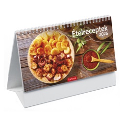 Kalendart 2026 T058 Ételreceptek álló asztali naptár