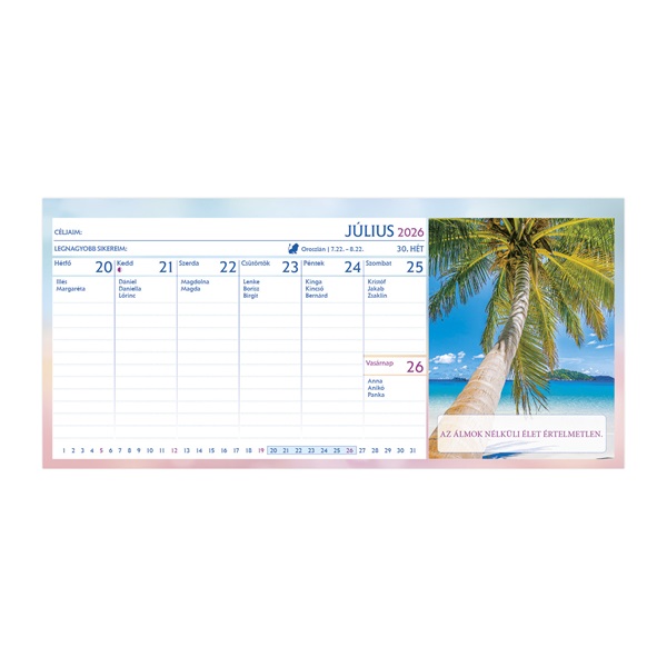 Kalendart 2026 T059 Motivációs asztali naptár
