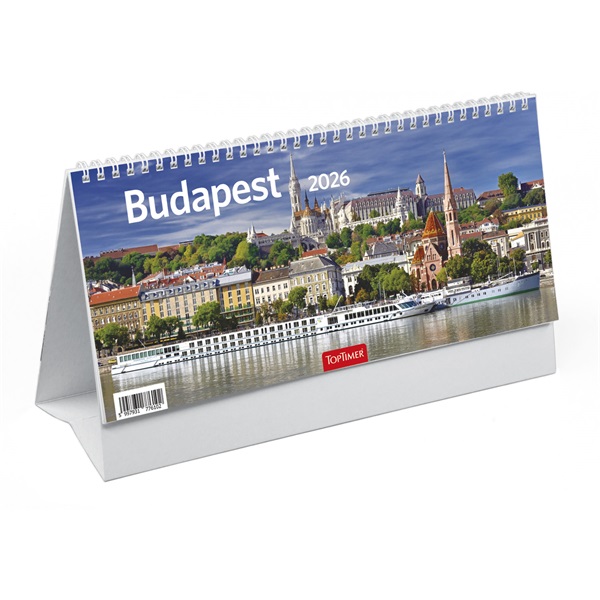 Kalendart 2026 T066 Budapest álló papír asztali naptár